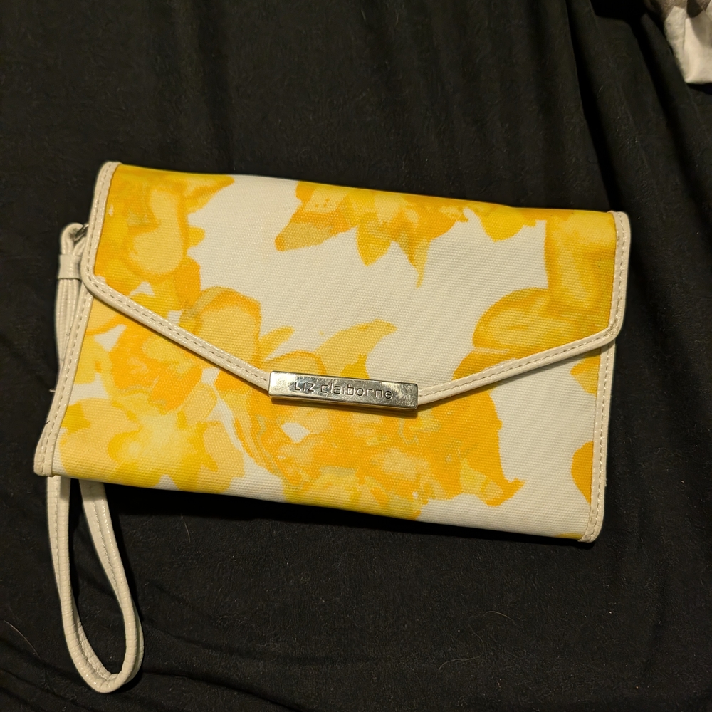 Liz Claiborne Yellow and White Women's Clutch